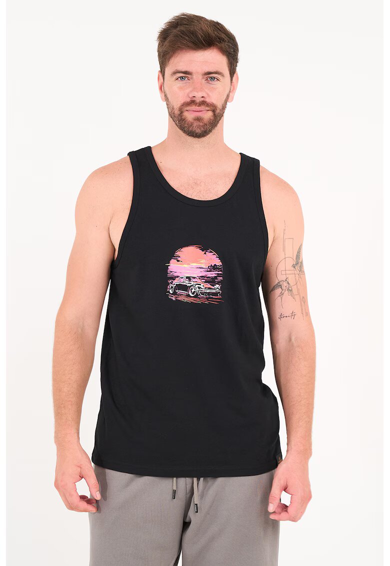 KVL by KENVELO Top cu imprimeu grafic - Negru