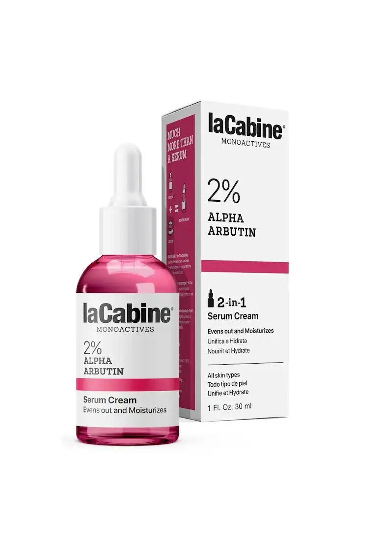 LA CABINE Ser-crema 2 in 1 - impotriva hiper-pigmentarii 2% Alfa-Arbutin Monoactives 30 ml