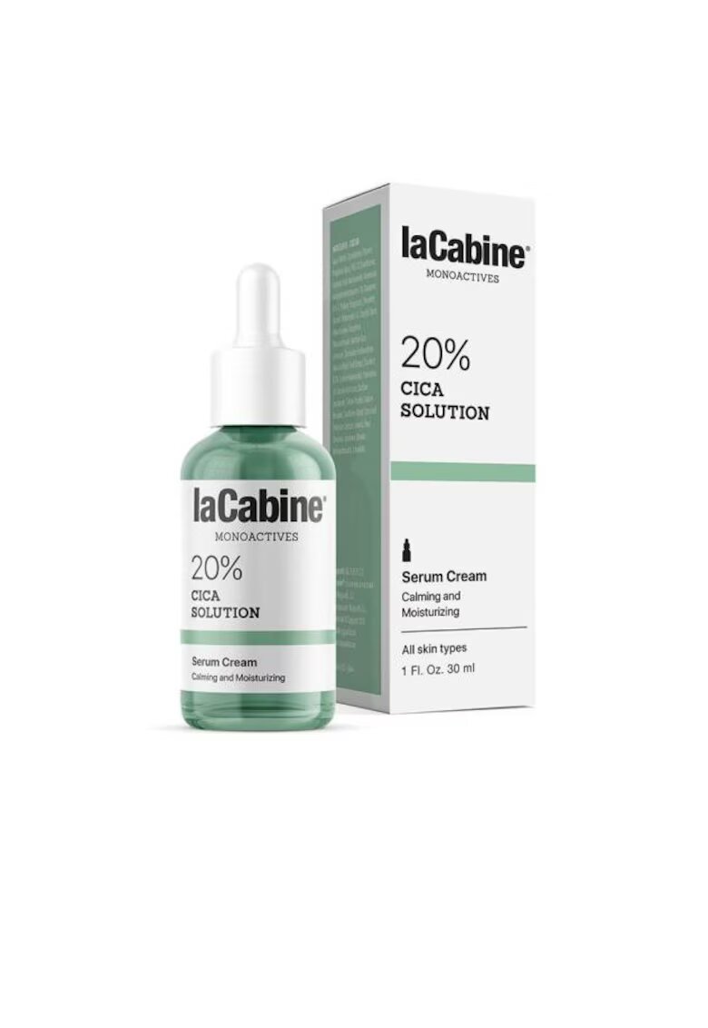 LA CABINE Ser crema cu 20 % Centella Asiatica - impotriva rosetii si iritarii tenului sensibil - Monoactives - 30 ml