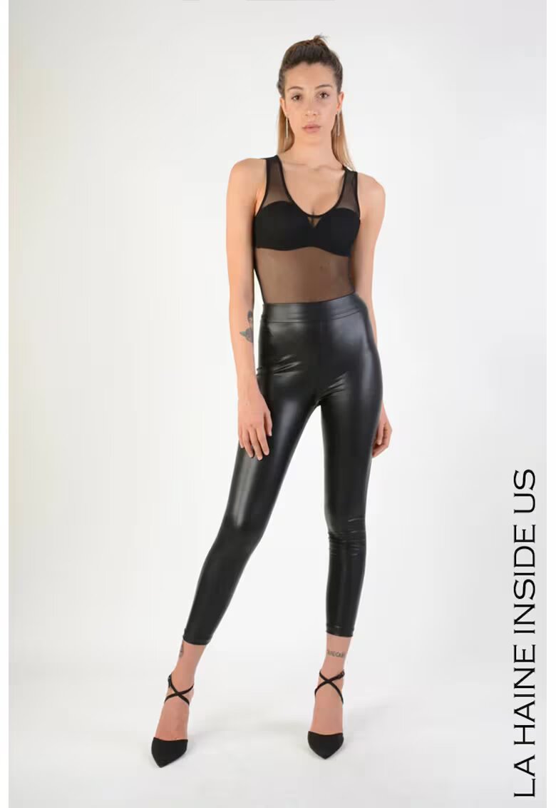 LA HAINE INSIDE US Colanți skinny din piele ecologică - Negru