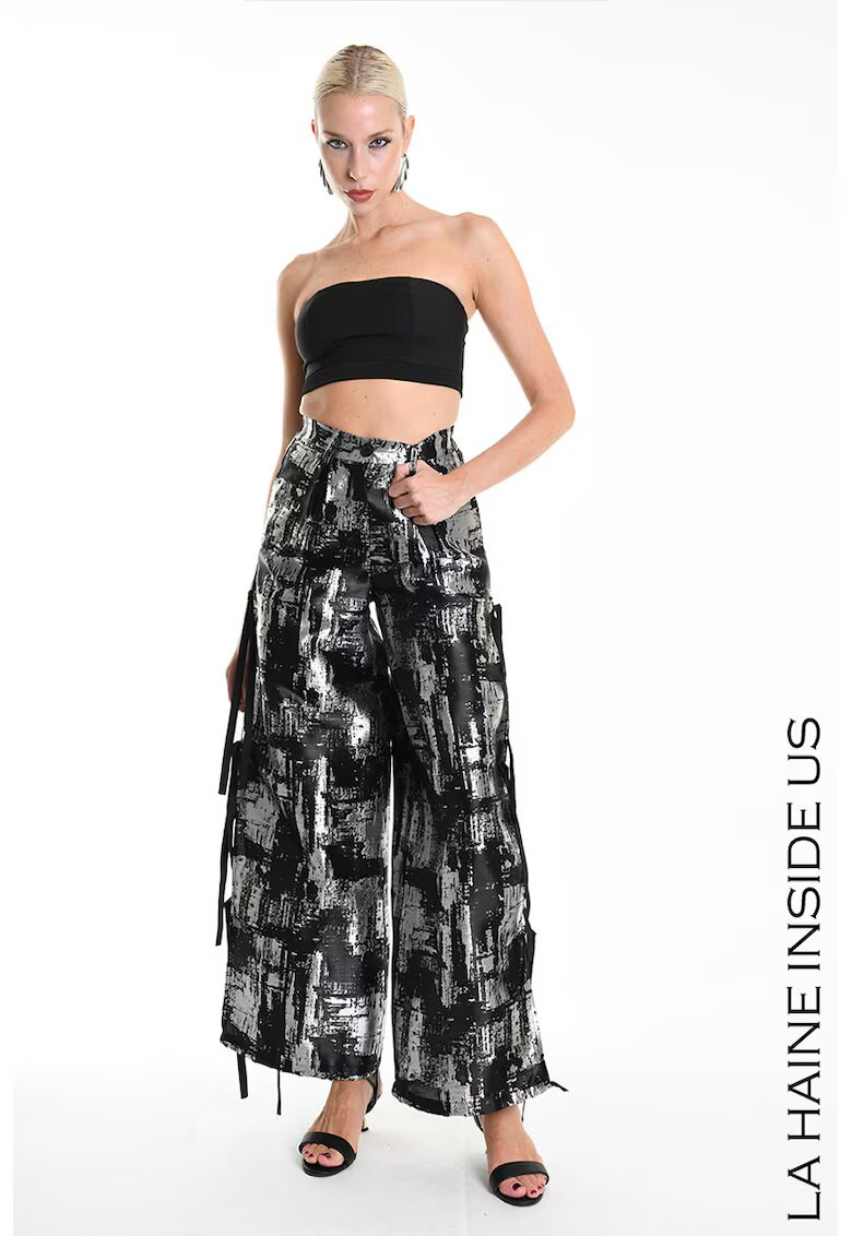 LA HAINE INSIDE US Pantaloni pantaloni largi - cu decupaje laterale - Negru -