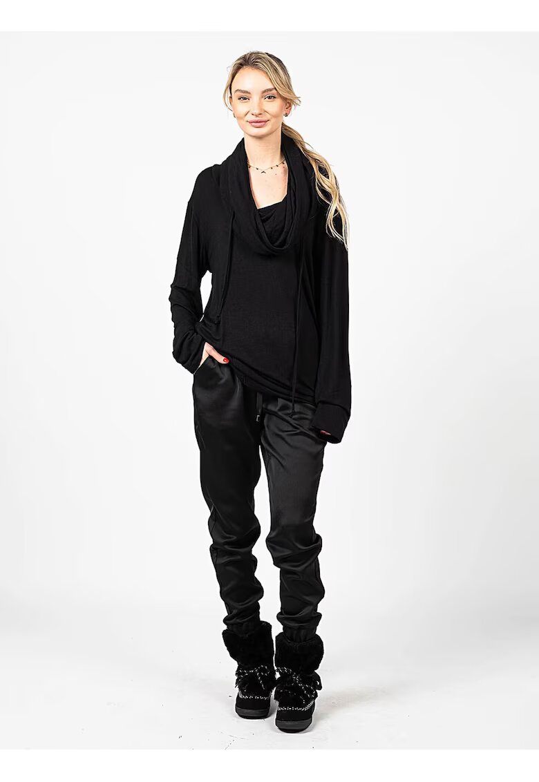 LA HAINE INSIDE US Pulover unisex cu guler drapat -