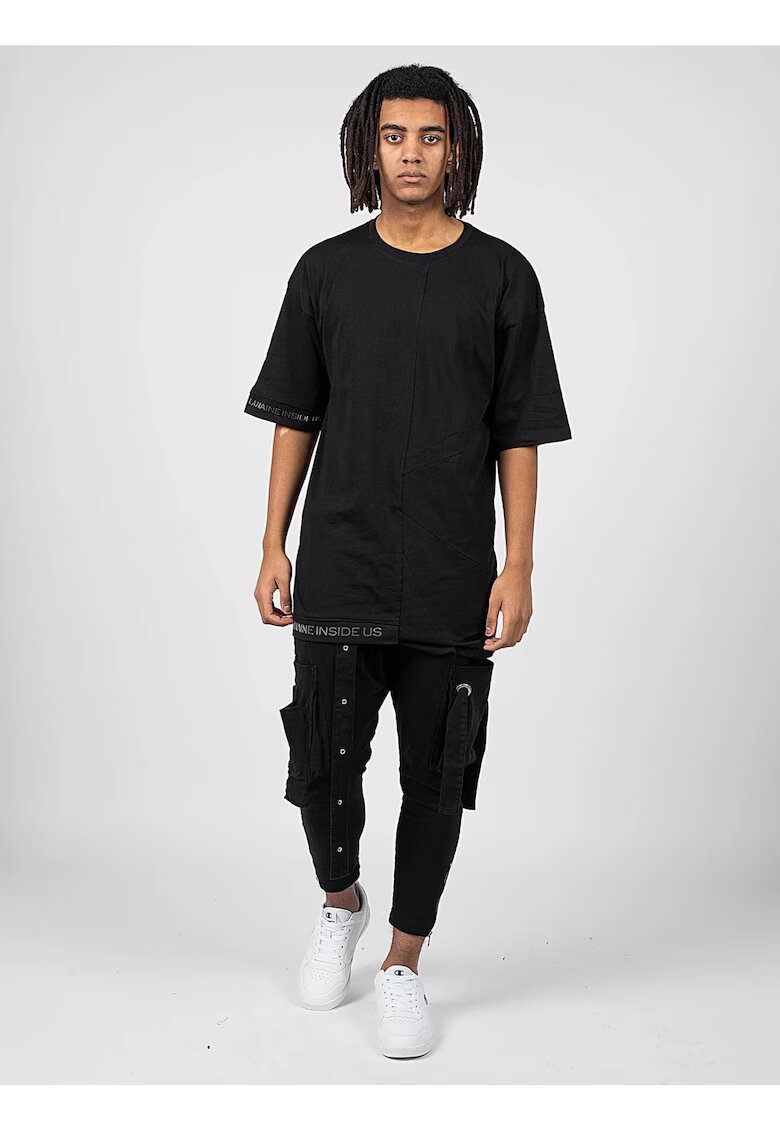 LA HAINE INSIDE US Tricou asimetric lejer Lalbatro - Negru