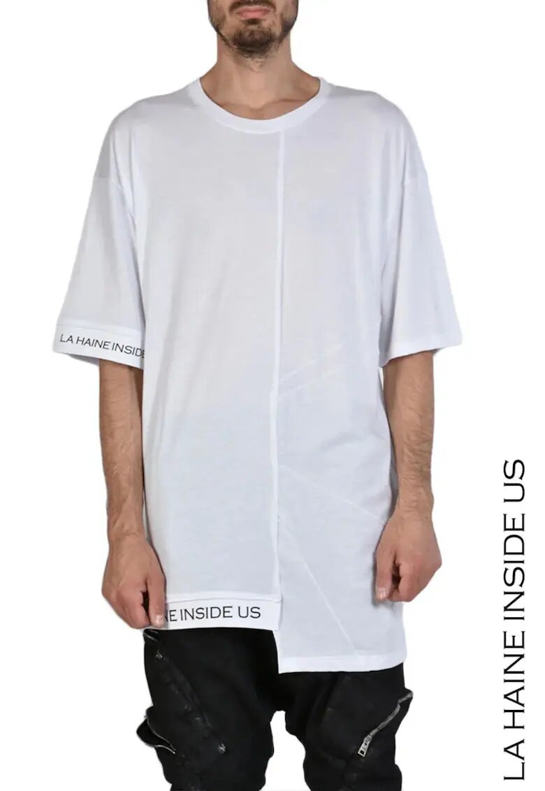 LA HAINE INSIDE US Tricou oversize - Alb