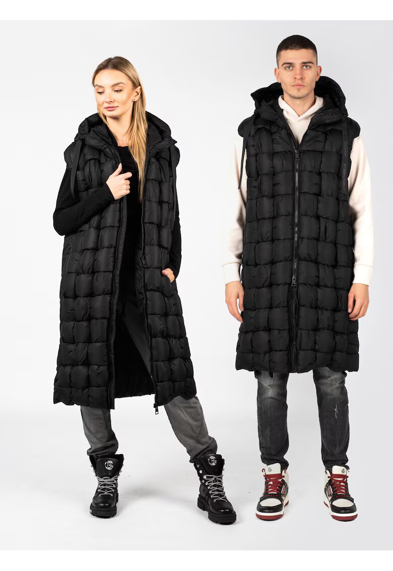 LA HAINE INSIDE US Vesta unisex cu gluga si model matlasat -