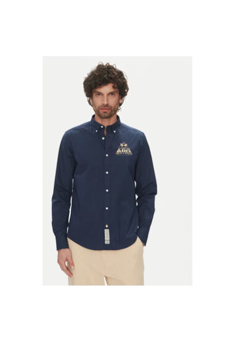 LA MARTINA Camasa barbati PP483 - Bumbac - Bleumarin - Bleumarin