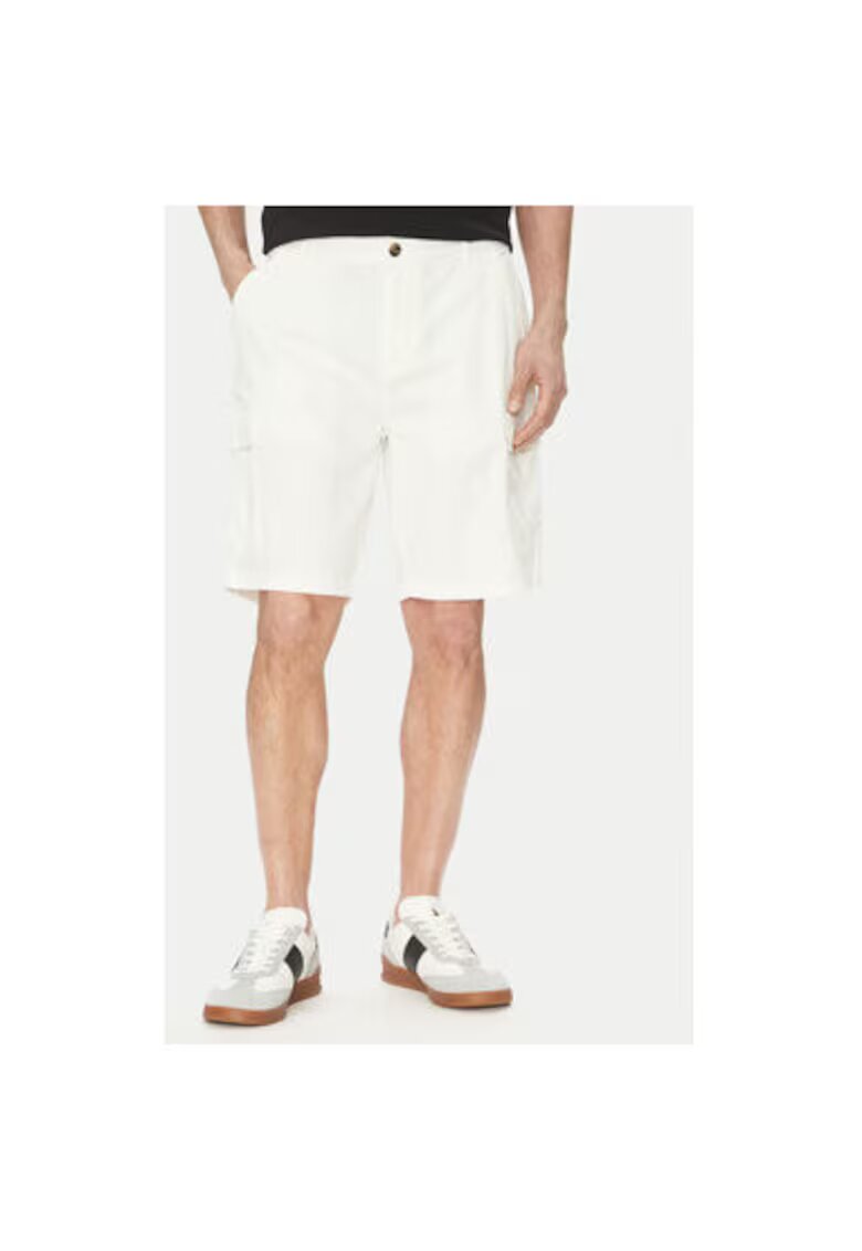 LA MARTINA Pantaloni scurti barbati TW536 - Bumbac - Alb - Alb