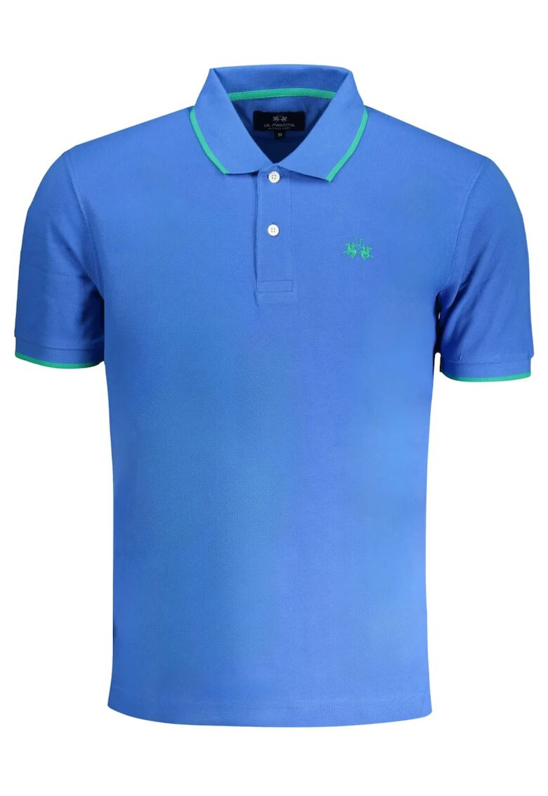 LA MARTINA Tricou polo barbati - cu mini logo brodat - Regular Fit - Albastru