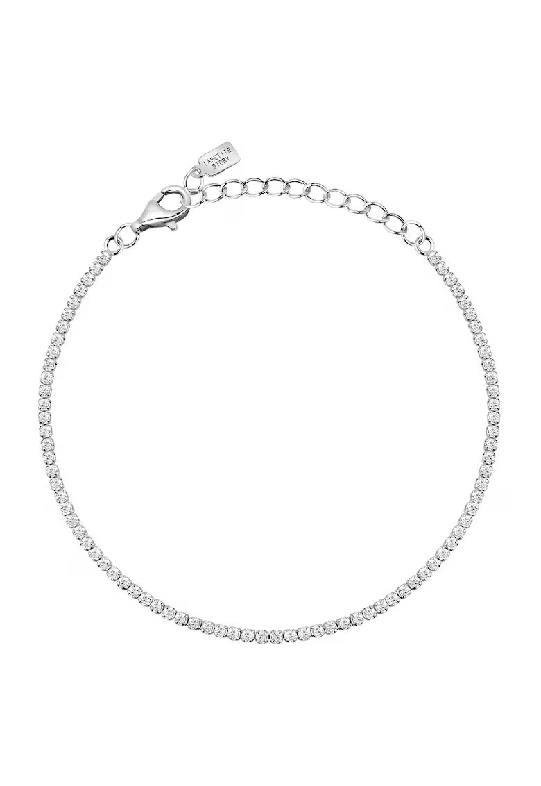LA PETITE STORY Bratara de argint cu pietre zirconia - Argintiu/Transparent