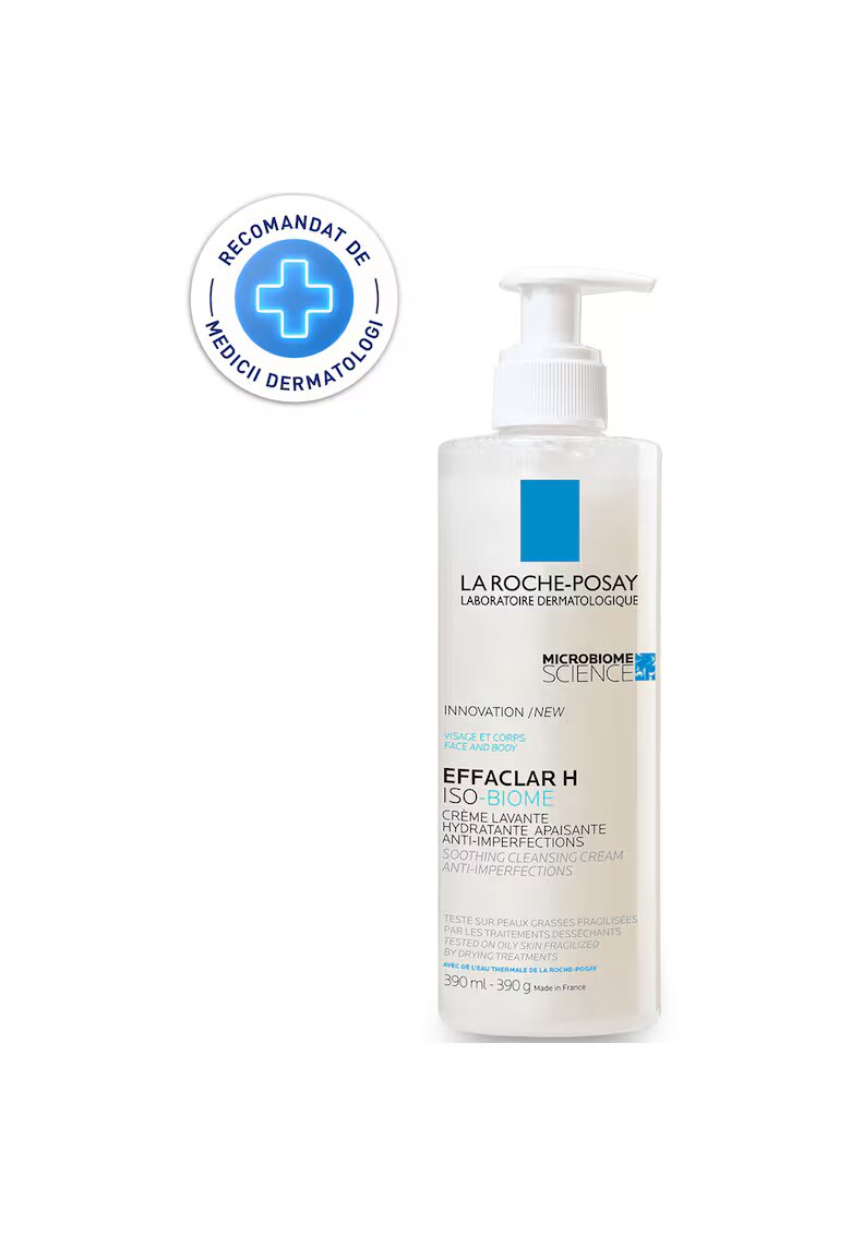 La Roche-Posay Crema de spalare Effaclar H ISO-BIOME pentru pielea grasa fragilizata - 390 ml