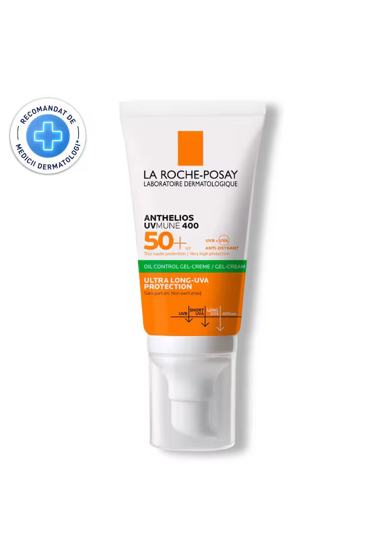 La Roche-Posay Gel-crema cu protectie solara pentru tenul sensibil si intolerant la soare Anthelios SPF 50+ - efect matifiant - 50ml