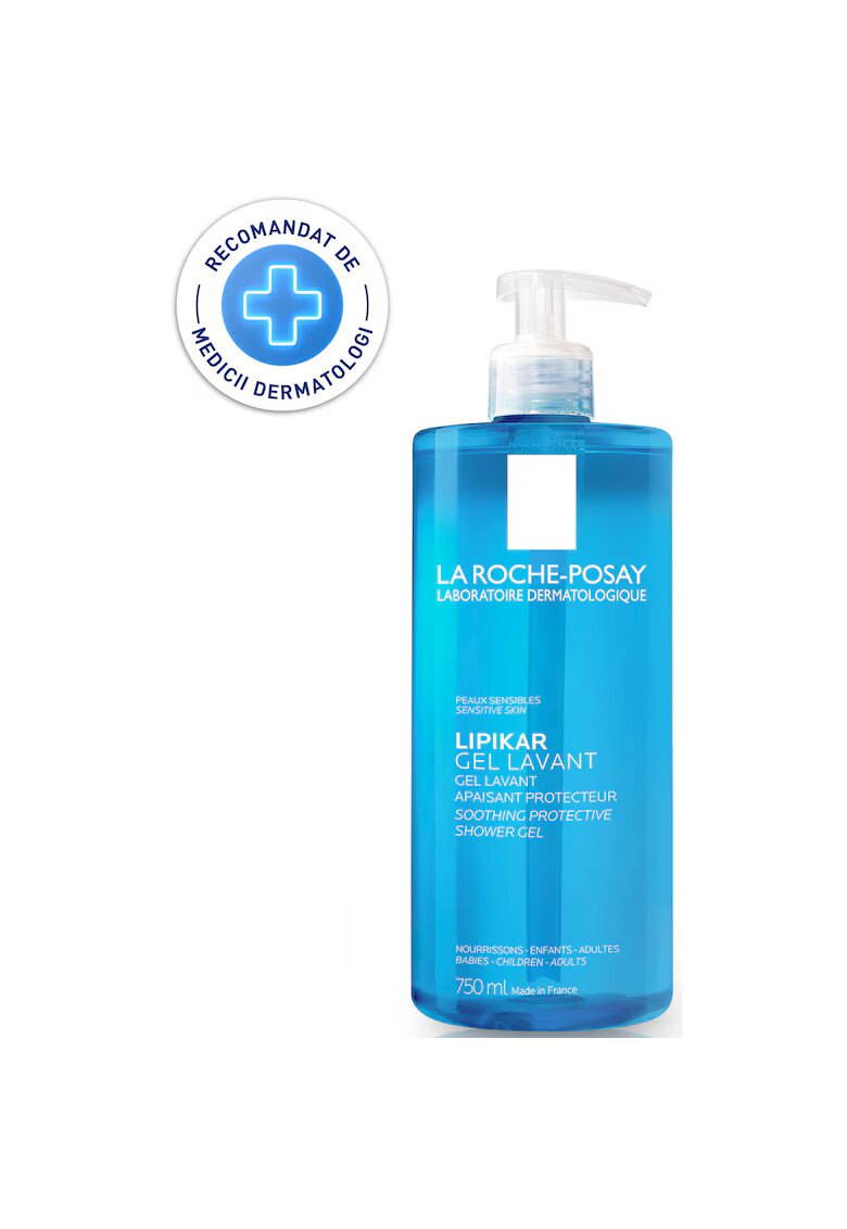 La Roche-Posay Gel de curatare calmant fata si corp Lipikar - pentru bebelusi - copii - adulti - potrivit pentru piele sensibila sau uscata - 750 ml