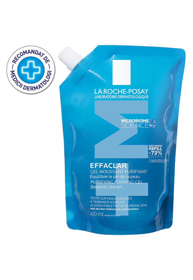 La Roche-Posay Gel spumant de curatare purifiant Effaclar +M pentru piele grasa cu tendinta acneica - anti-imprefectiuni - 0.4 l
