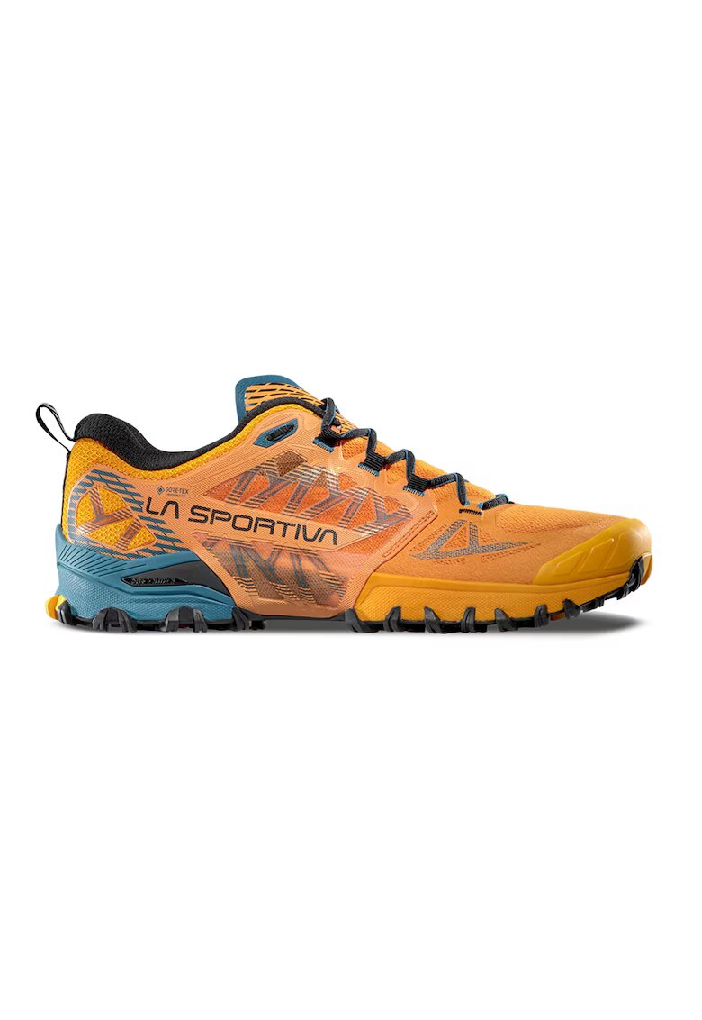 La Sportiva Pantofi Bushido III GTX cu garnituri contrastante pentru alergare - Portocaliu persan/Albastru petrol