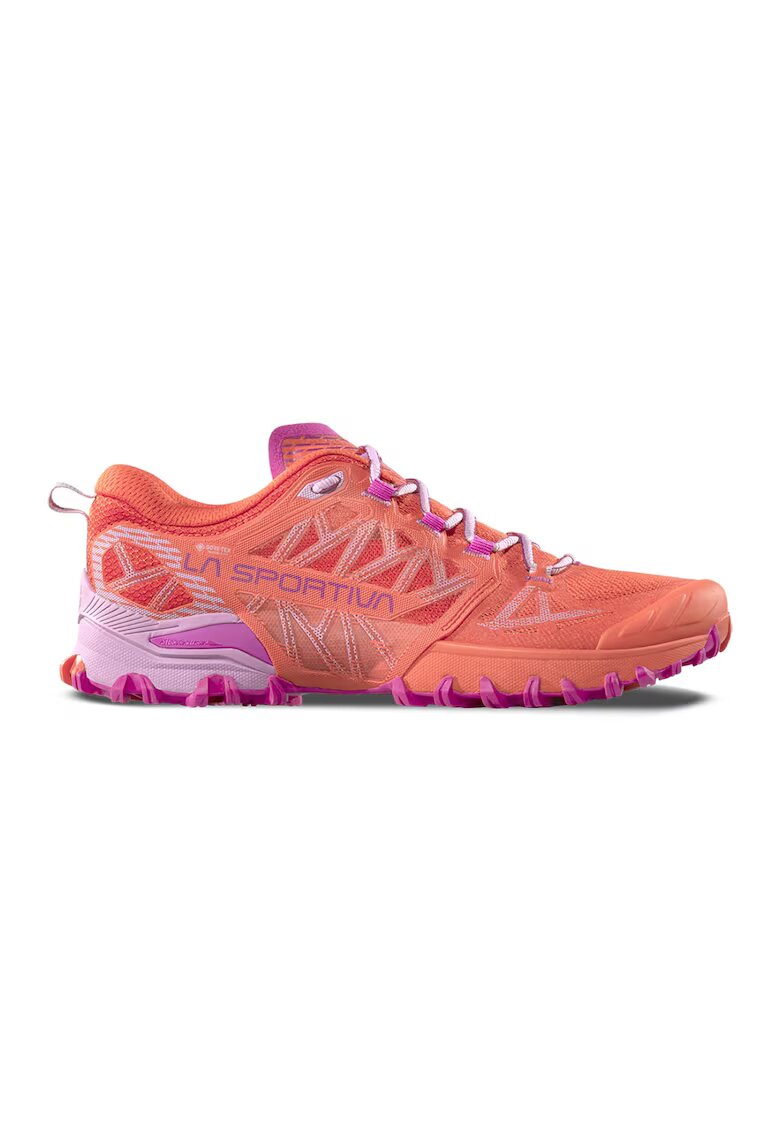 La Sportiva Pantofi Bushido III GTX cu logo pentru alergare trail - Fucsia/Roz somon
