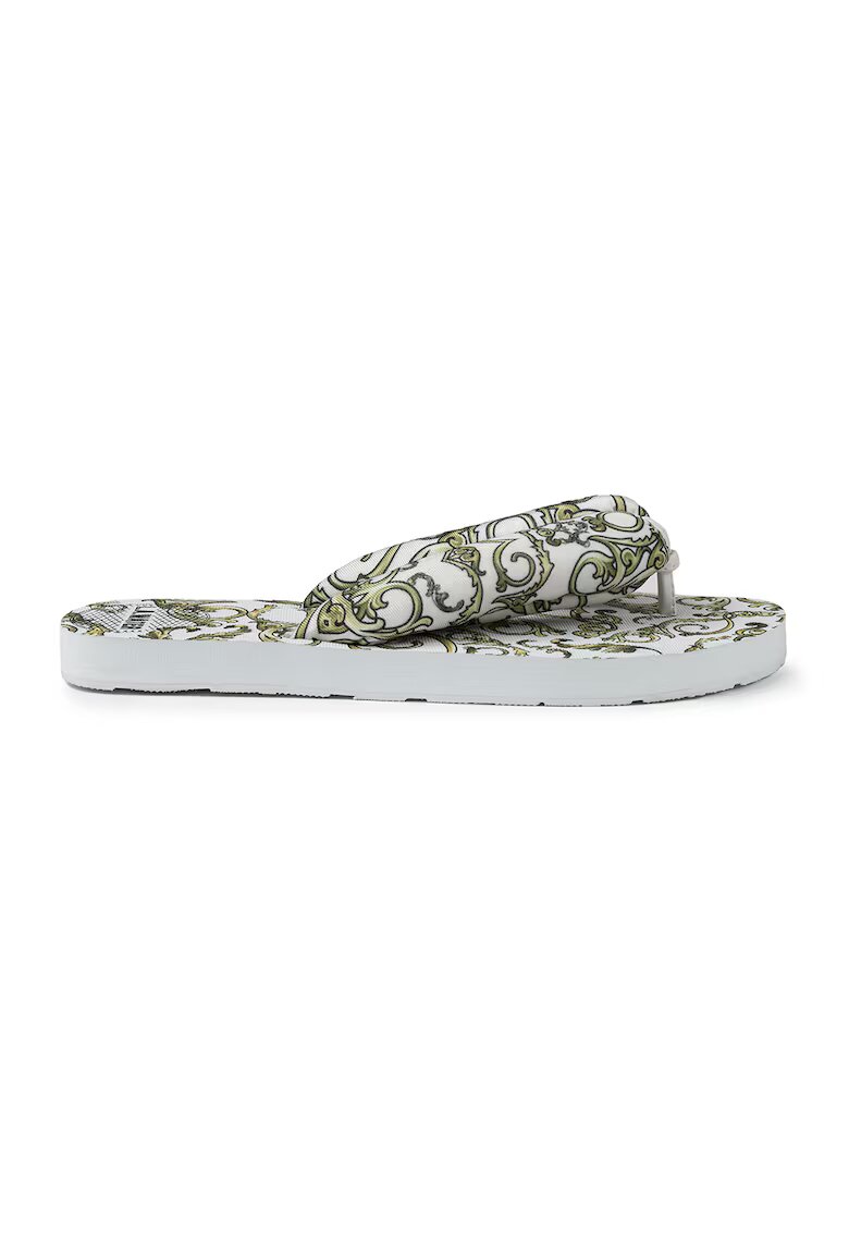 LA Water Papuci flip-flop cu model - Alb/Galben deschis