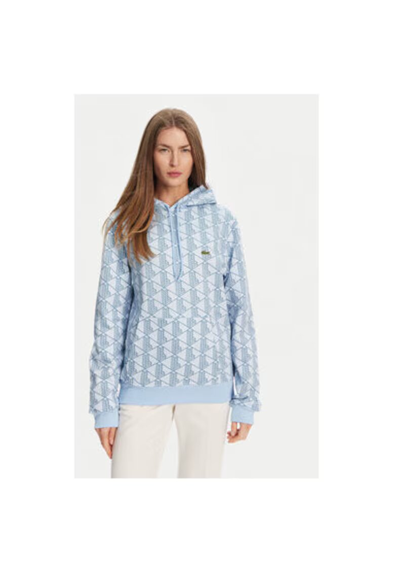 Lacoste Bluza dama SH2855 - Bumbac organic - Albastru deschis - Albastru deschis