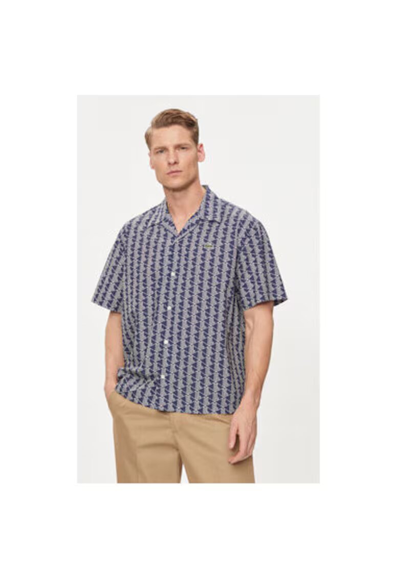 Lacoste Camasa barbati - 303717841 - Bumbac/Lyocell - Maro - Maro