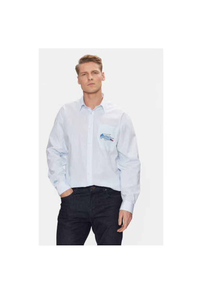 Lacoste Camasa barbati - 304592034 - Bumbac - Albastru - Albastru