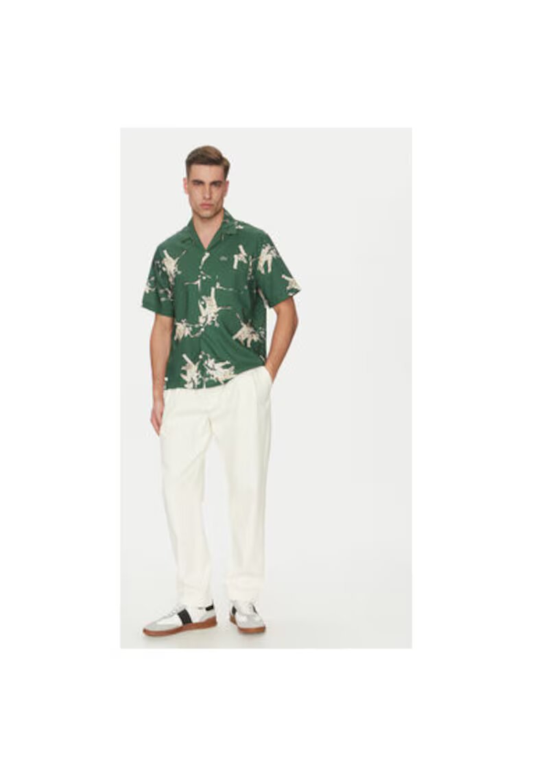 Lacoste Camasa barbati CH0113 - Bumbac/Viscoza - Verde - Verde