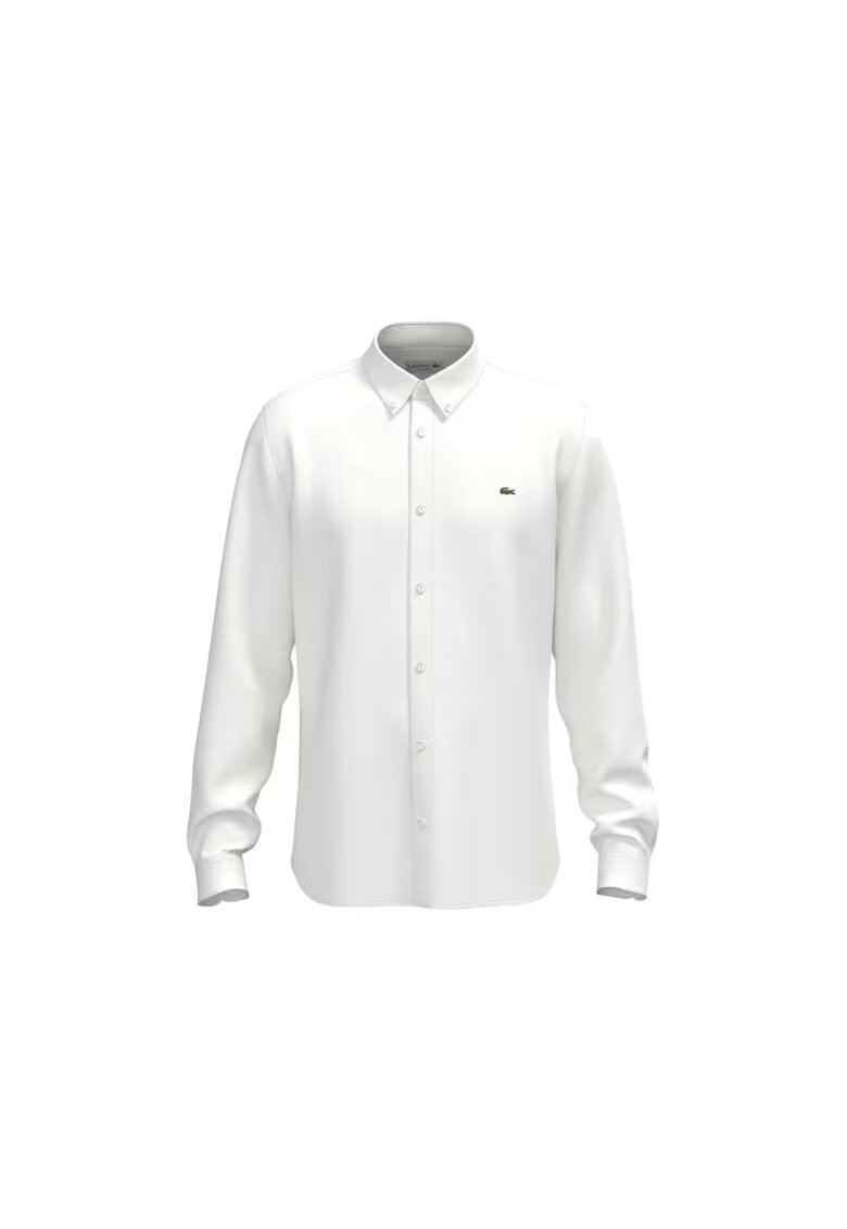 Lacoste Camasa barbati Oxford - Alb - Alb