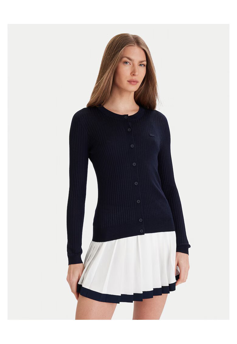 Lacoste Cardigan dama bleumarin - pulover