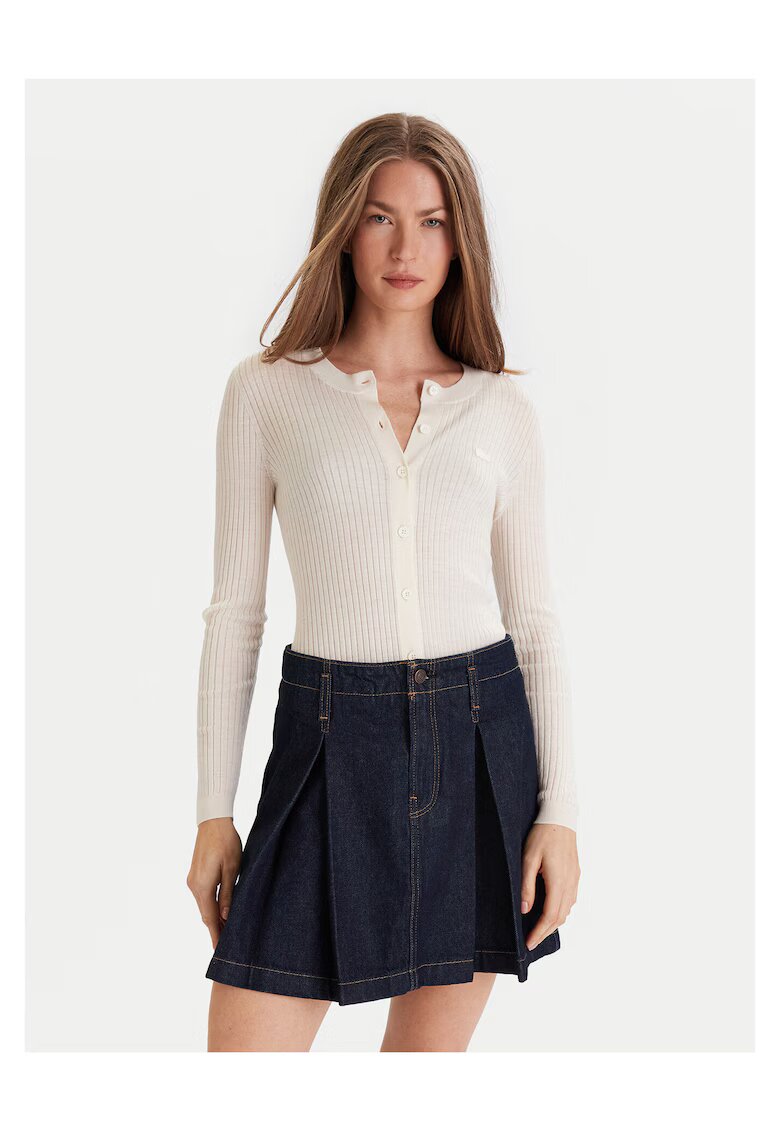 Lacoste Cardigan dama crem