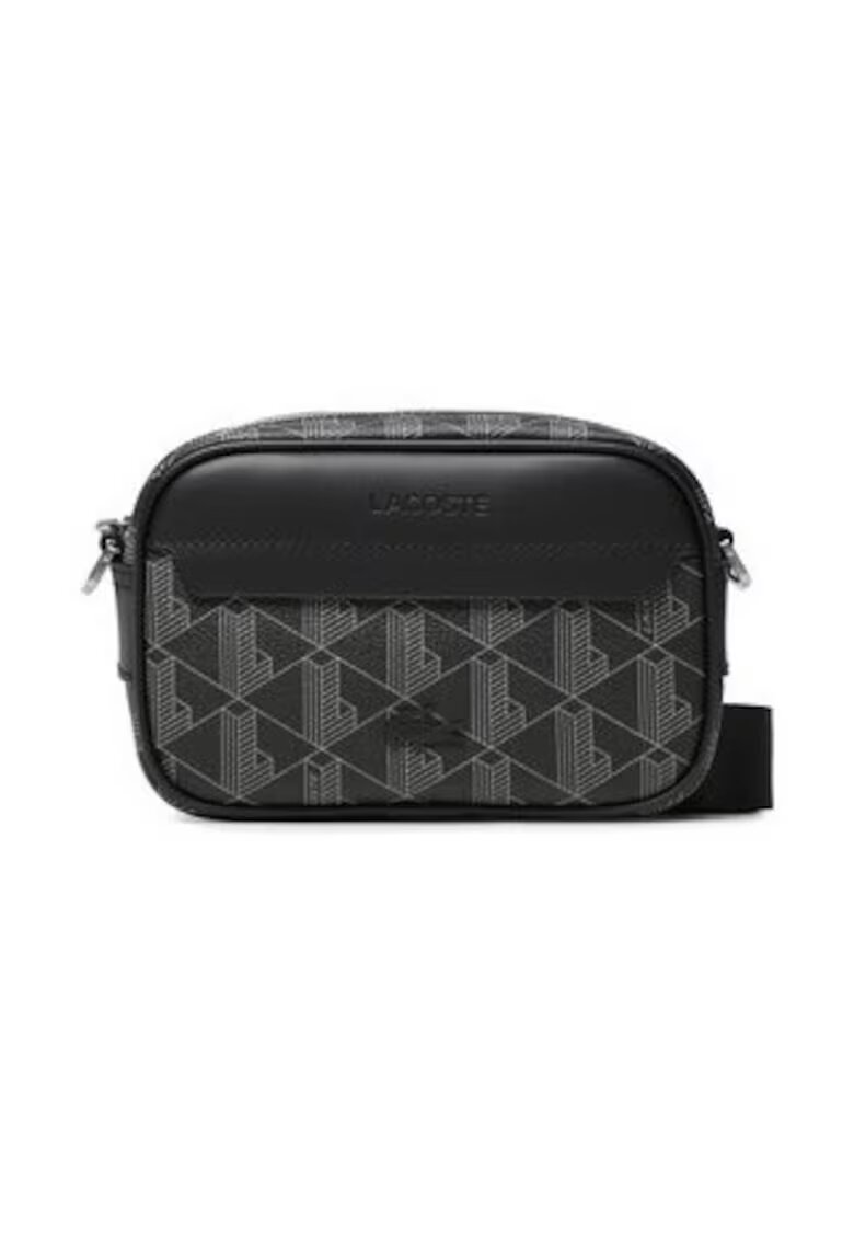 Lacoste Geanta barbati neagra - material piele ecologica - 19.5 x 12.5 x 6 cm