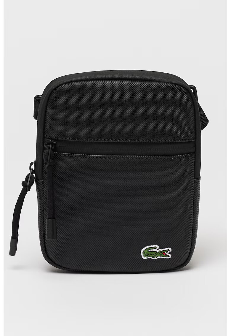 Lacoste Geanta crossbody cu buzunare exterioare cu fermoar - Negru