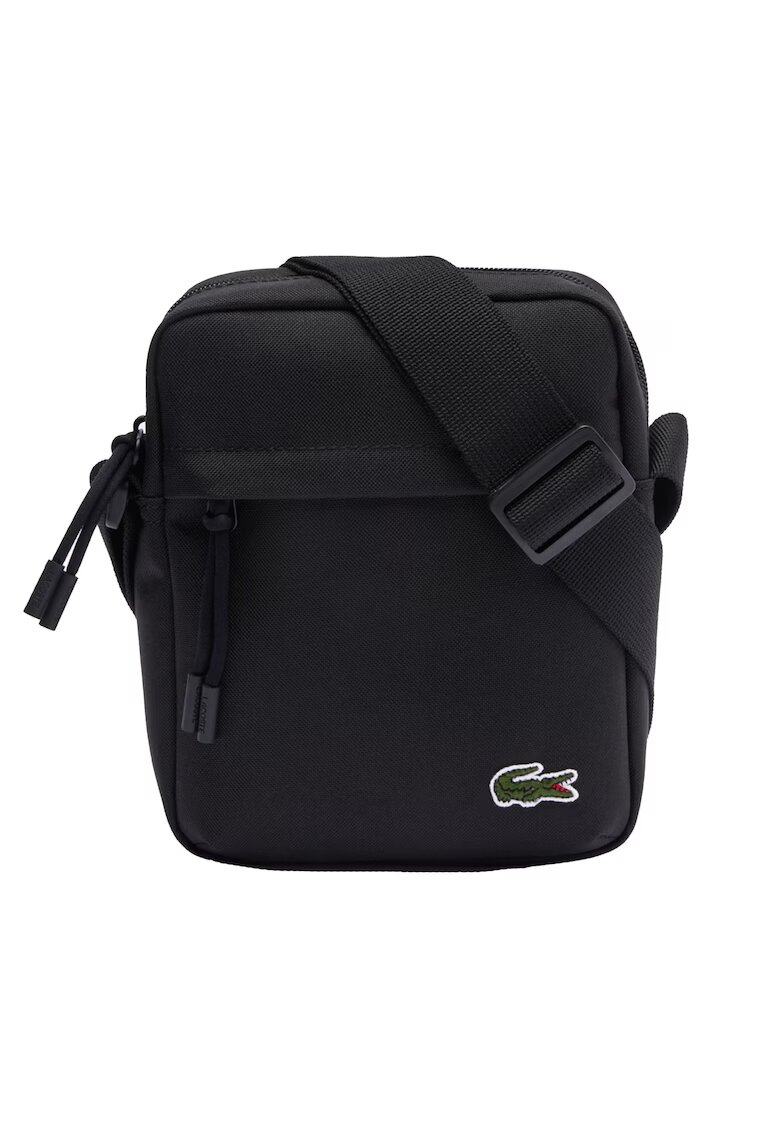 Lacoste Geanta crossbody cu detaliu brodat si model unisex - Negru
