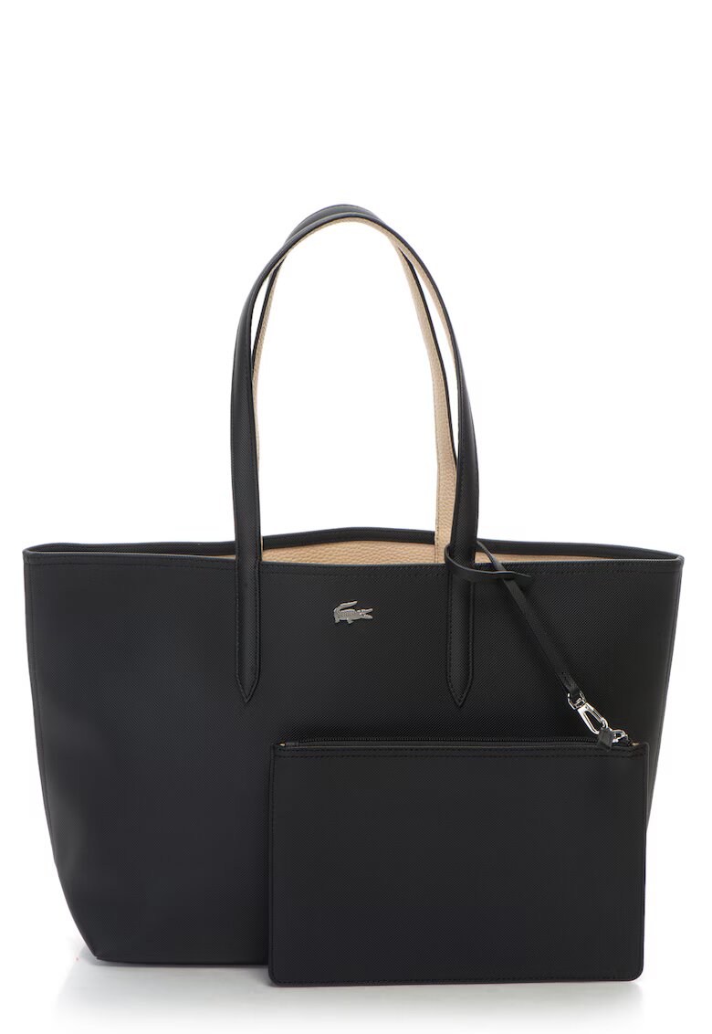 Lacoste Geanta shopper de piele sintetica - Negru