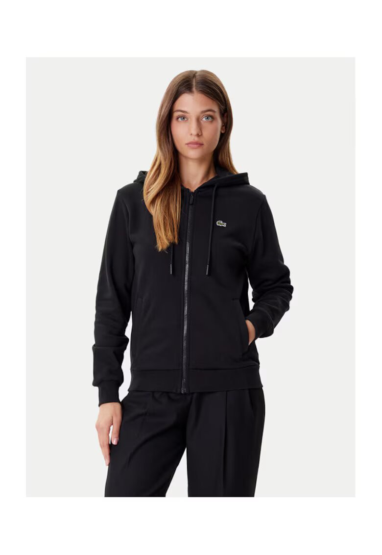 Lacoste Hanorac dama negru cu gluga
