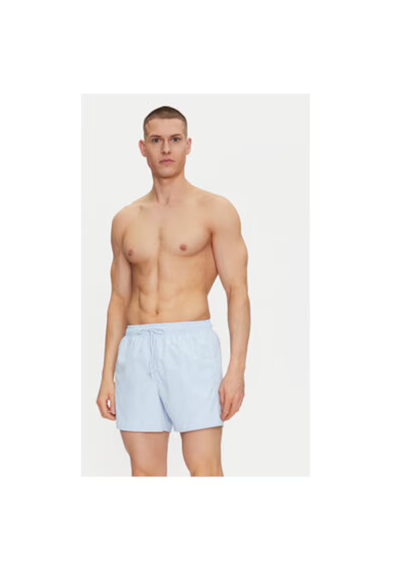 Lacoste Pantaloni scurti de baie barbati MH6270 - Poliester reciclat - Albastru deschis - Albastru deschis
