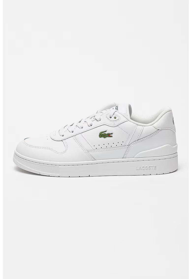 Lacoste Pantofi sport de piele cu logo - Alb optic