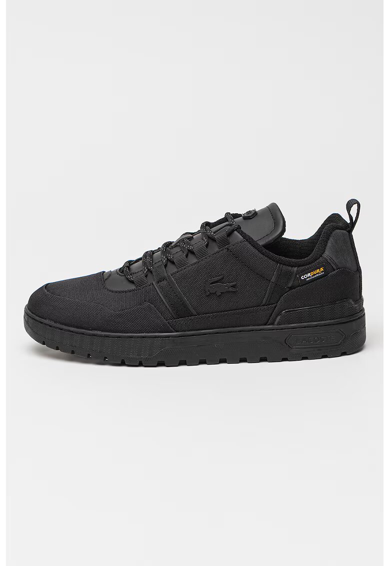 Lacoste Pantofi sport din material textil cu insertii din piele T-Clip - Negru