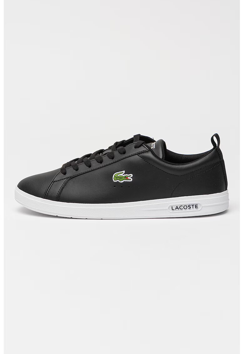 Lacoste Pantofi sport din piele si piele ecologica cu detaliu logo Court Base - Negru