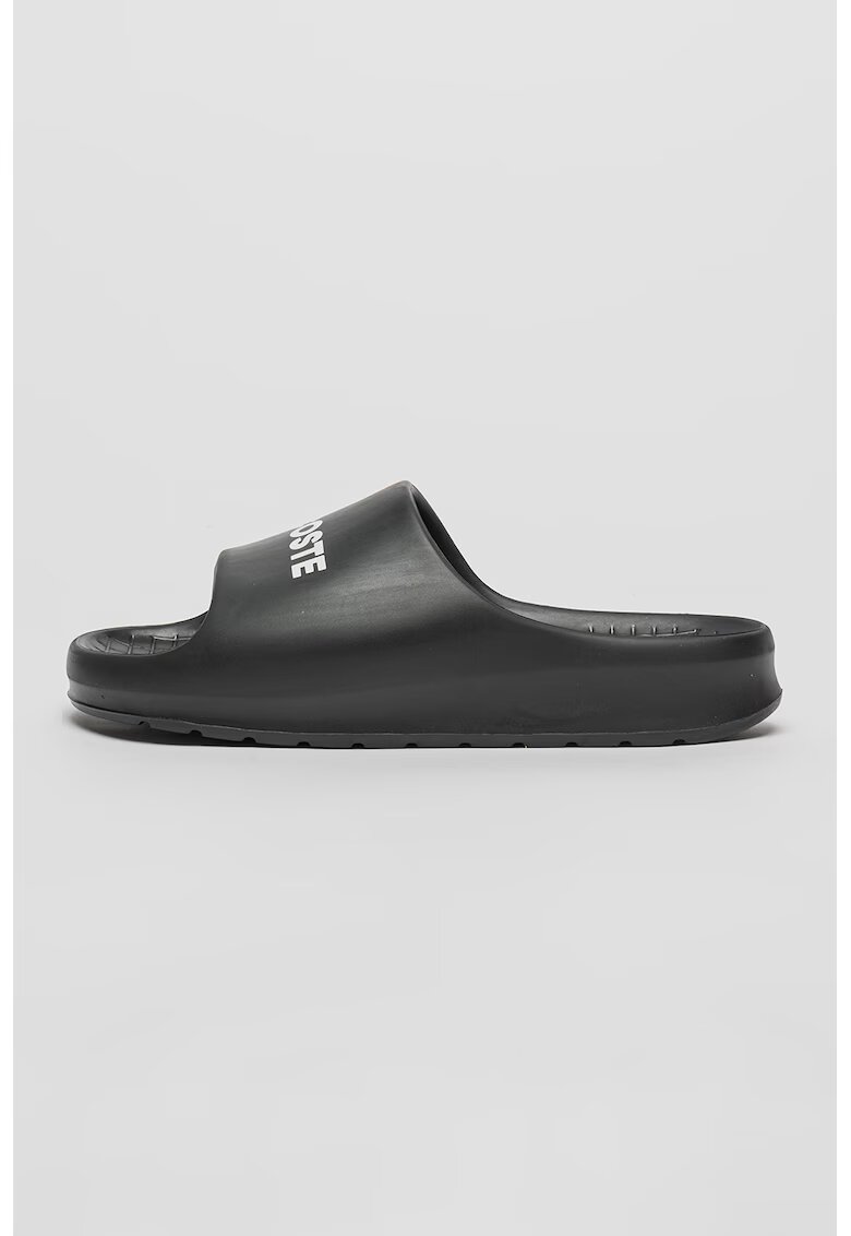 Lacoste Papuci cu logo Serve - Negru