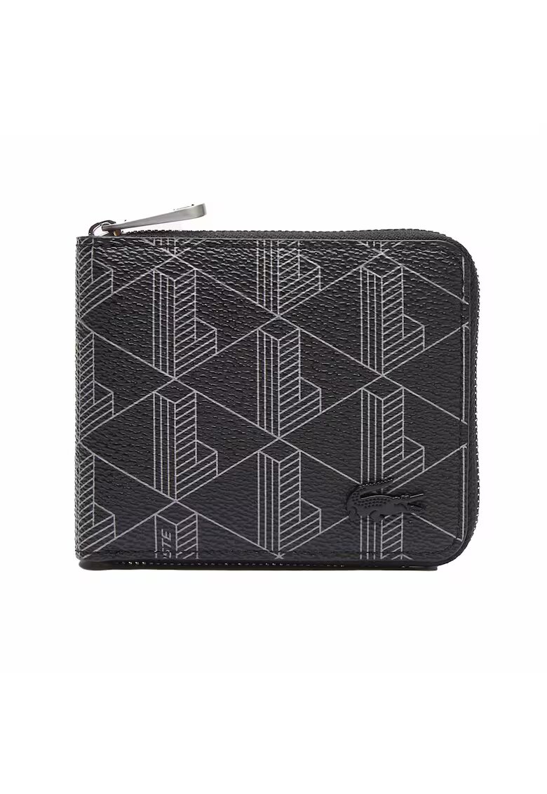 Lacoste Portofel cu fermoar si monograma - Negru