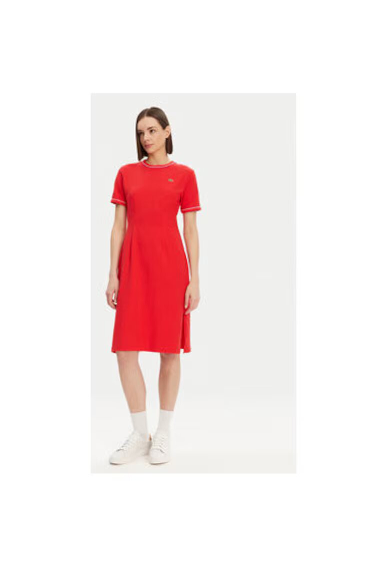 Lacoste Rochie dama EF9988 - Bumbac - Rosu - Rosu
