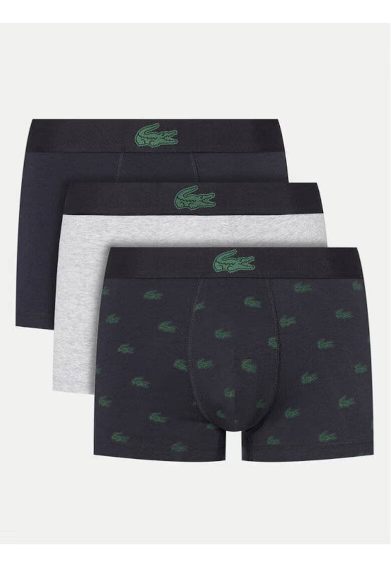 Lacoste Set 3 boxeri barbati - 304596131 - Bumbac - Negru - Negru