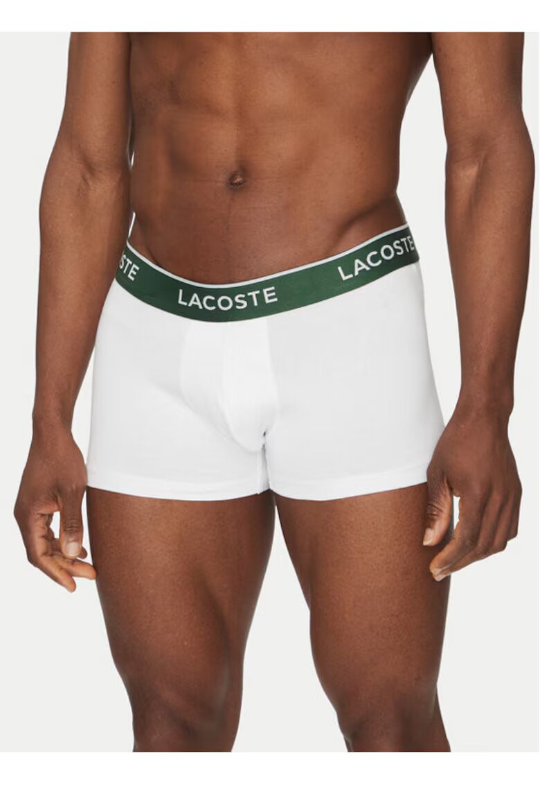 Lacoste Set 3 boxeri barbati - 304997846 - Bumbac - Alb - Alb