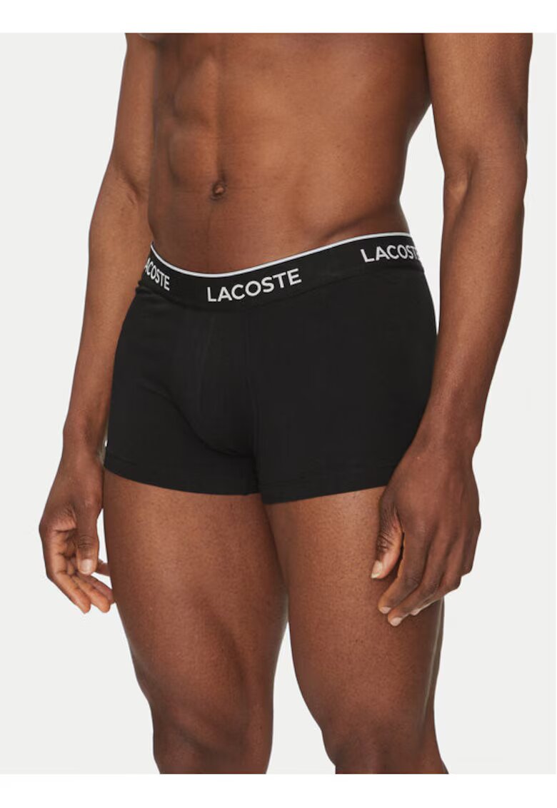 Lacoste Set 3 boxeri barbati - 304997853 - Bumbac - Negru