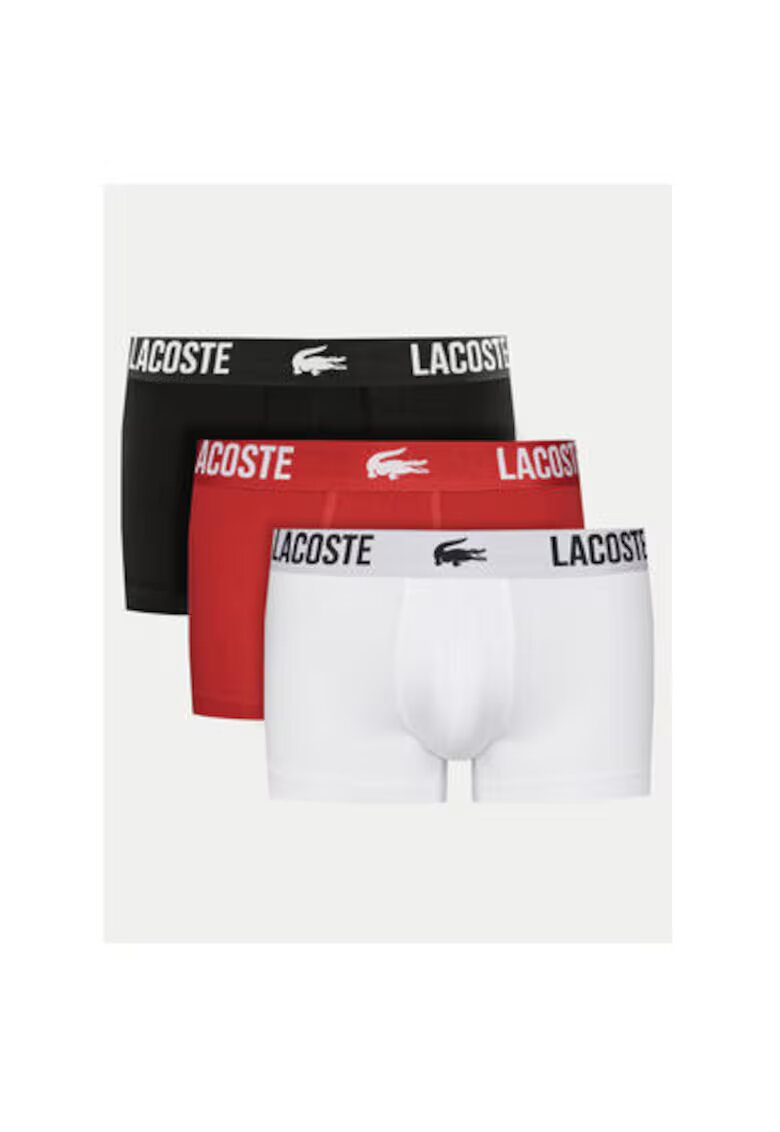 Lacoste Set 3 boxeri barbati 5H2393 - Bumbac/Elastan - Multicolor - Multicolor