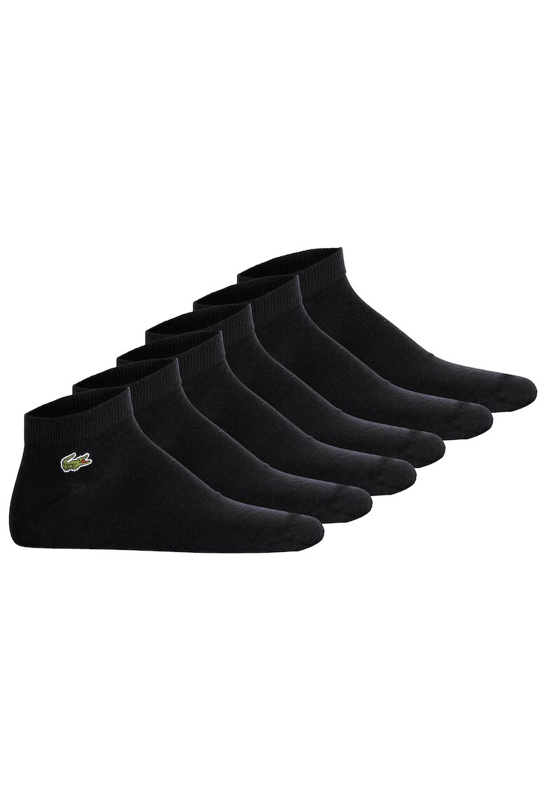Lacoste Set de sosete scurte unisex - 3 perechi - Negru