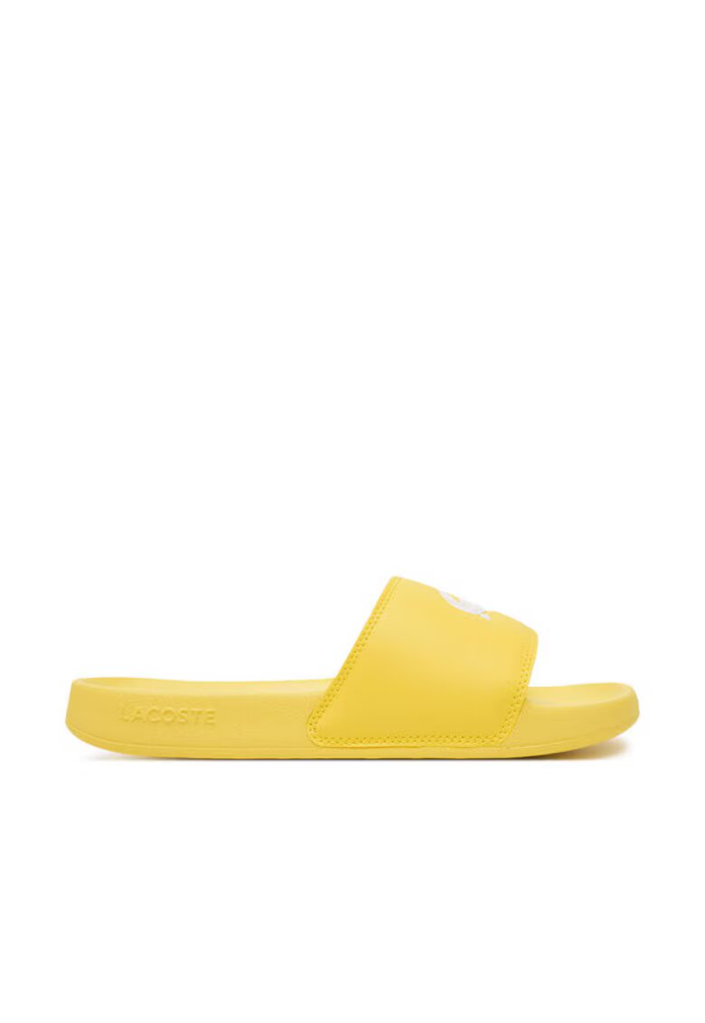 Lacoste Slapi dama - 749CFA0042 - Piele ecologica - Galben - Galben