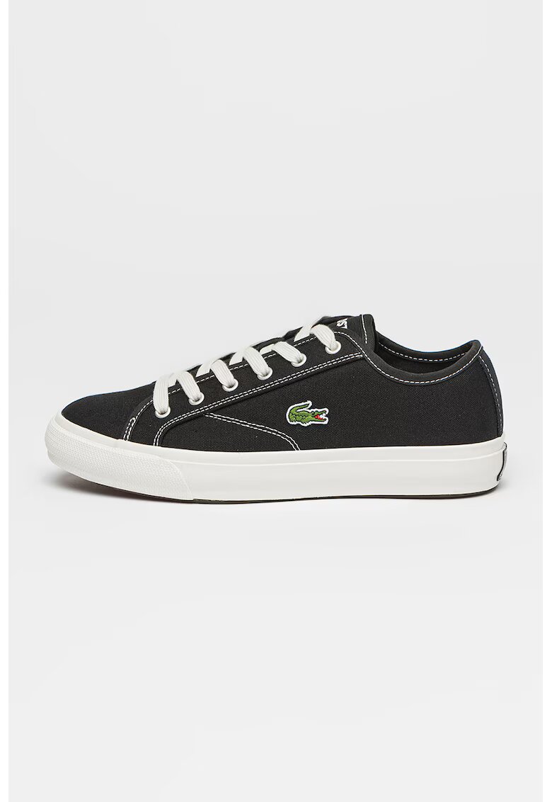 Lacoste Tenisi din bumbac Backcourt - Negru stins/Alb murdar