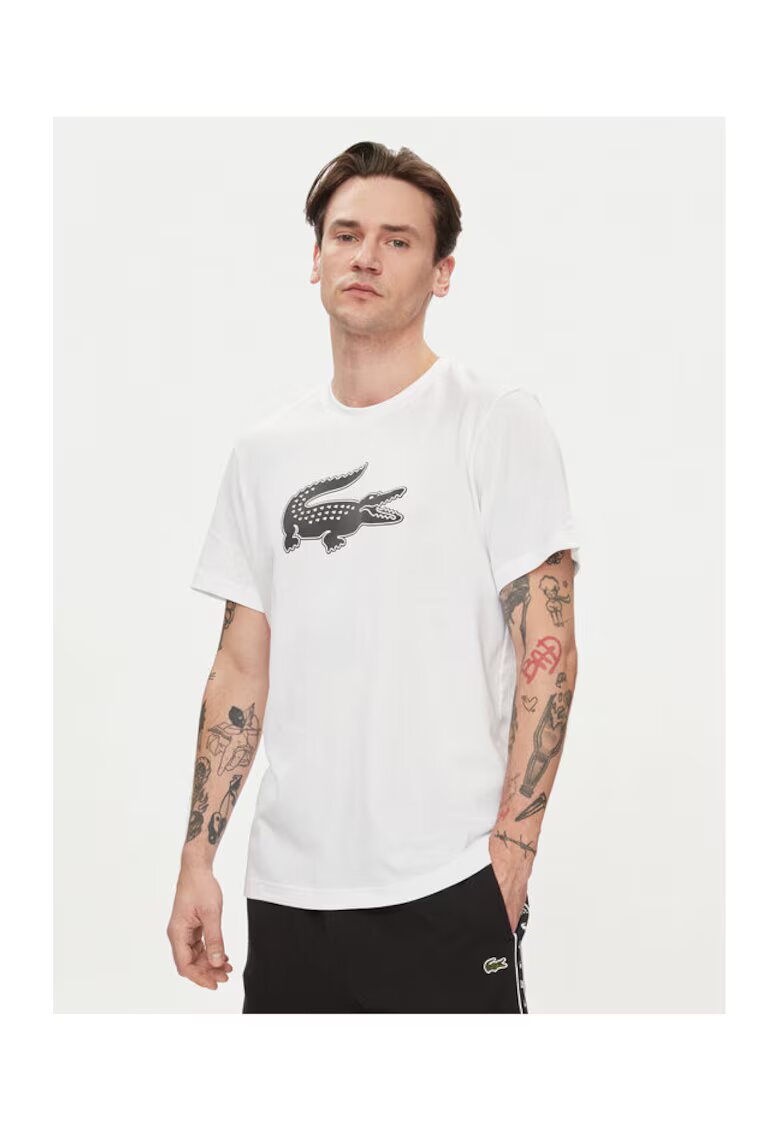 Lacoste Tricou barbati - 303720346 - Bumbac/Poliester - Alb - Alb