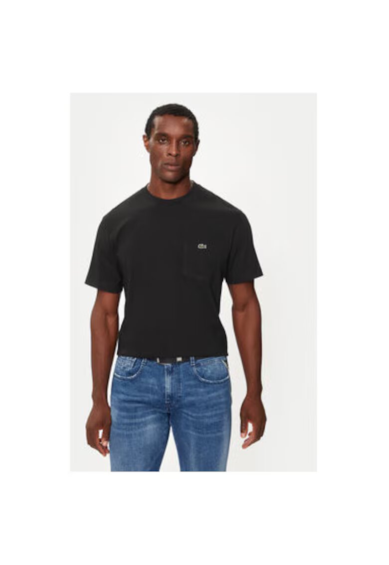 Lacoste Tricou barbati - 304585968 - Bumbac - Negru - Negru