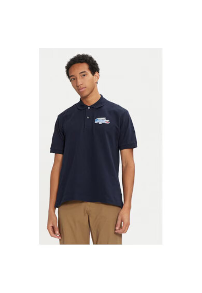 Lacoste Tricou barbati - 304592126 - Bumbac organic - Albastru - Albastru