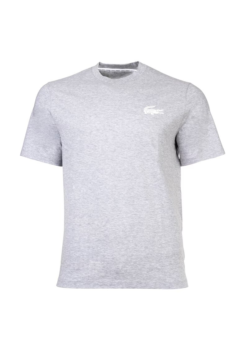 Lacoste Tricou cu decolteu la baza gatului si logo - Gri
